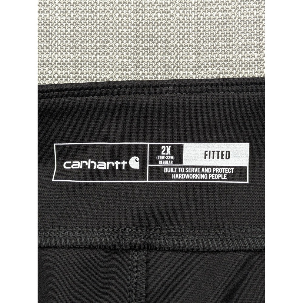 Carhartt Leggings Womens 2X Black High Rise Ankle Pockets Workwear Stretch - Picture 2 of 5